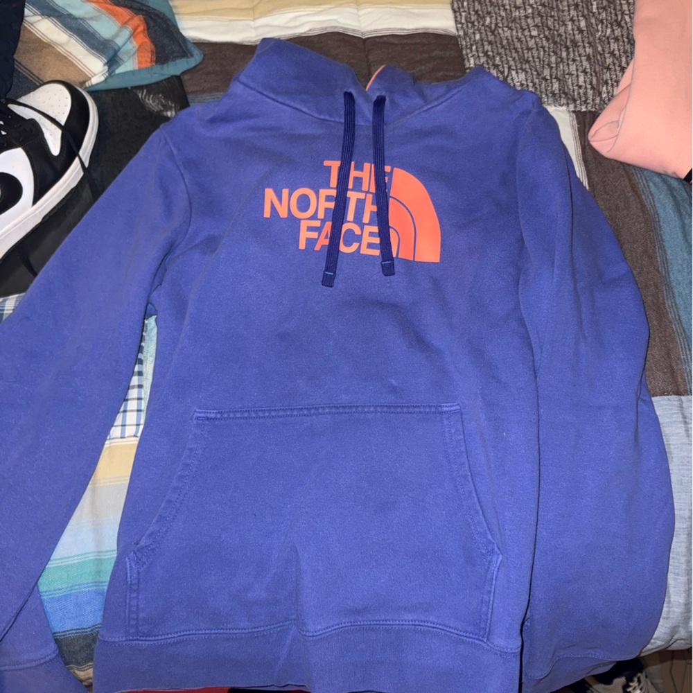 The North Face Vibrant Blue and Orange Hoodie